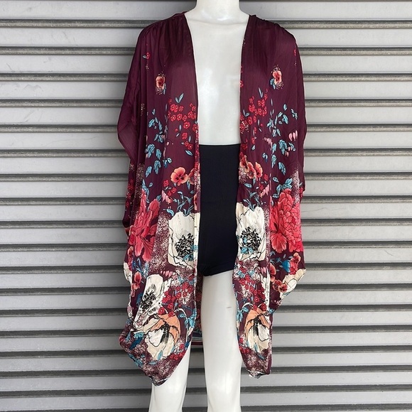 Time And Tru One Size Kimono Cardigan Top One Size - Picture 2 of 9